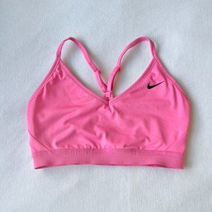 Nike Dri-Fit Unlined V-Neck Pink Sports Bra